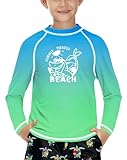 Jungen Lange Ärmel UV Shirt UPF 50+ Schnelltrocknend Sonnenschutz Rashguard Beach Orange 120