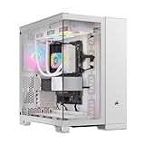 CORSAIR iCUE LINK 6500X RGB Mid-Tower ATX-Doppelkammer-PC-Gehäuse – Panoramic Tempered Glass - Reverse Connection Motherboard Compatible -– 3x CORSAIR RX120 RGB-Lüfter im Lieferumfang Enthalten – Weiß