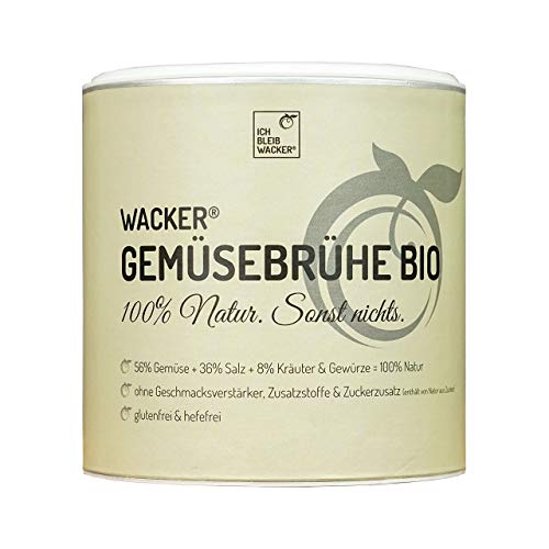 Wacker Gemüsebrühe Bio, 300g. Glutenfrei, laktosefrei & vegan. Ohne Zuckerzusatz, Hefe & Geschmacksverstärker.