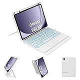 FOGARI Comb Touch Tastatur für Samsung Galaxy Tab A9 Plus 11 Zoll 2023, 7 Farben, Hintergrundbeleuchtung, magnetisch, französische AZERTY-Tastatur, abnehmbar, mit Trackpad für Samsung Galaxy Tab A9+