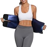 Jueachy Waist Trainer Damen Workout: Bauchweggürtel Damen Herren Fitness Gürtel Verstellbarer - Schweiß Taille Trainer Niedriger Bauchfett - Abnehmen Waisttrainer Taillenformer Easy Clean Schwarz