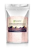 Gourmetia Himalaya Salz fein 2KG, Rosa Kristallsalz aus Punjab Pakistan, Steinsalz