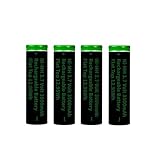 3.7V NI-MH Wiederaufladbarer Akku, 4 Pack 3500mAh Flache Oberseite NiMH Batterie Mit Batterieschutzbox für Taschenlampe, Kleinen Lüfter, Türklingel, LED Stirnlampe, Größe:18mm*65mm/0.7in*2.55in