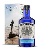 KAIZA 5 BLUE GIN Box – 0,5 l - 43% | Gin aus Südafrika/Kapstadt in der Geschenkbox | Blumig, beerig, frisch | Holunder, Blaubeere und Drachenfrucht