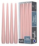 Hyoola Stabkerzen - 25 cm Helles Pink, Tropffreie Tafelkerzen - Kerzen Lange Brenndauer 8 Stunden - 12er Pack