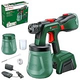Bosch Akku-Farbsprühsystem AdvancedSpray 18V-500 (für Dispersions-/Latexfarben, Lasuren und Lacke; 3 m²/min; 2X 1200-ml-Becher; 4Ah-Akku und Ladegerät)