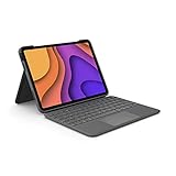 Logitech Folio Touch iPad Hülle Tastatur für iPad Air 4. Gen 5. Gen 2020, 2022, Spanisches QWERTY-Layout - Grau