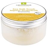 GREENDOOR Körperpeeling Meersalz Ingwer Grapefruit 280g, natürliches Salz-Peeling ohne Mikroplastik, Natur Duschpeeling ohne Konservierungsmittel, Body Scrub, Sauna-Salz