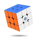 ROXENDA Gan 356 RS Zauberwürfel, 3x3 Gan 356RS Stickerless Speed Würfel, Gan 3x3 Cube V3 System 3x3x3 Cube, Gan 356 R Upgraded Version