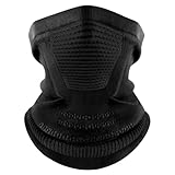 ENONEO Schlauchschal Mundschutz Herren Damen Motorrad Sturmhaube Fahrrad Schal Manner Nackenwärmer Sport Laufmaske Joggen Winter Warmer Bandana Winddicht Ski Maske Laufen Halstuch Radsport (Schwarz)