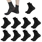 Enreluya Socken Herren(9 Paar), Lange Atmungsaktive Socks, Knöchelhoch, Atmungsaktive Herrensocken, Für Herren, Schwarz