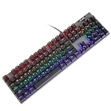 Paopaoldm 104 For Key Mechanische Tastatur Hintergrundbeleuchtung USB-Spieltastatur Ergonomische Gaming-Tastatur Geeignet Für PC-Gamer Grüne Gaming-Tastatur