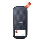 SanDisk Portable SSD 1 TB (externe Festplatte mit SSD Technologie 2,5 Zoll, 800 MB/s Übertragungsraten, robustes Laufwerk, robuste Befestigungsschlaufe aus strapazierfähigem Gummi) grau