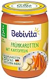 Bebivita Gemüse Frühkarotten mit Kartoffeln, 6er Pack (6 x 190g)