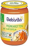 Bebivita Gemüse Frühkarotten mit Kartoffeln, 6er Pack (6 x 190g)