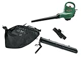 Bosch elektrischer Laubsauger/Laubbläser UniversalGardenTidy 3000 (3000 W, Fangsack 50 l, stufenlose Drehzahleinstellung, zum Blasen, Saugen und Häckseln von Laub, in Kartonverpackung)