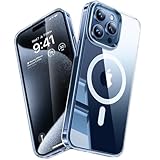 TORRAS Clear-Mag für iPhone 15 Pro Hülle für MagSafe Nr.1 Schutzkraft und Magnetkraft Handyhülle iPhone 15 Pro Case Stoßfest Kratzfest Schutzhülle Cover Edle Transparent