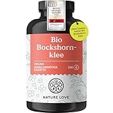 NATURE LOVE® Bio Bockshornklee Kapseln - 240 Stück - Hochdosiert mit 2600mg je Tagesdosis (650mg je Kapsel) - Fenugreek bio zertifiziert - frei von Zusätzen, vegan in Deutschland produziert