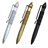 3 Stücke Tactical Pen, Vielseitig Taktischer kugelschreiber, Multifunktionales Antioxidans-selbstverteidigung-Militärstift, für Büroschreibwaren, Notfallwerkzeuge für den Außenbereich (3 Farben)
