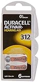 Duracell Easytab DA 312 - für alle Hörgeräte mit Batterietyp 312 10 x 6 Stück