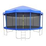 Trampolin-Zeltüberdachung, Schattenabdeckung für 1,8 m - 4,9 m Trampoline – Outdoor-UV-Schutz, wetterbeständiges Sonnenschutz-Zubehör mit Rahmen für verbesserten Spielspaß