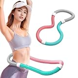 Harilla Hula Hoop gewichtet für Erwachsene, Fitness Hoop Weicher Hula Hoop zum Abnehmen, faltbare Taille Fitness-Zirkel, weiche Spring Hoops Hula Hoops für Home, Fitnessstudio, Schule, Rosa grün1.4 kg
