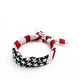 PRETYZOOM 3Pcs Amerikanische Flagge Bandana Stirnband USA Flagge Kopfbedeckung Unisex Cowboy Bandanas Patriotische Accessoires