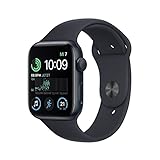 Apple Watch SE (2. Generation) (GPS, 44mm) - Aluminiumgehäuse Mitternacht mit Sportarmband Mitternacht - Regular (Generalüberholt)