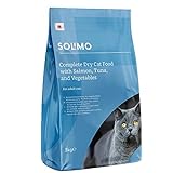 Amazon-Marke: Solimo Komplett-Trockenfutter für ausgewachsene Katzen mit Lachs, Thunfisch und Gemüse, 3 kg (1er-Pack)