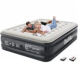 OlarHike Luftmatratze 2 Personen mit Integrierter Elektrischer Pumpe, Luftbett Selbstaufblasend, Premium-Gästebett, Aufblasbare Matratze für Camping oder Heimgebrauch-203 x 152 x 46 cm