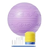 Pilatesball, weicher Gymnastikball 65 cm, Gymnastikball für Fitness, Yoga, Pilates, Schwangerschaft, Gewichteter Yogaball für Balance und Stabilität