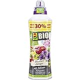 COMPO BIO Blumendünger, Dünger für alle Zimmerpflanzen, Balkonpflanzen und Terrassenpflanzen, Natürlicher Spezial-Flüssigdünger, 1,3 Liter