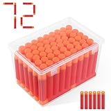 Mega Darts Nachfüllpackungen für Mega Guns, 72 Mega Dart Bullets Fit für Nerf Mega Guns, Mega Series Blasters, Mega Darts Bulk, Red Darts passt für Nerf Mega Blaster (2,0 cm W, befestigter Eimer)