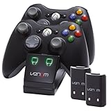 Venom Twin Docking Station für Xbox 360 - Ladestation für Xbox 360 Controller inklusive 2 Zusatz Akkus