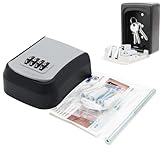 GNAUMORE Key Safe Wand Monitor,Wandmontage Schlüsseltresor Außen mit Zahlencode,Sicher Schlüsselversteck für Schlüssel Türkarte,Außenschlüssel Sicherer wasserdichte Robuste Schlüsselbox,4 Stellig