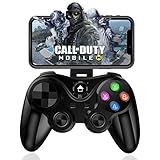 Wireless Controller für iPhone, MFi Bluetooth Mobile Gamepad Joystick für Android/iOS, iPhone 15 14 13/Mini/13 Pro Max/12/11, für Samung Galaxy/Xiaomi/OPPO/Huawei/Oneplus Direct Play (Schwarz)