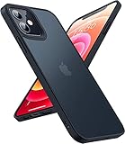 TORRAS Unzerstörbar Hülle (Echte Militärschutz Aber Sehr Dünn) Leicht Transparent Matte Handyhülle iPhone 12 Mini High-End Samtige Berührung Schutzhülle iPhone 12 Mini Case Schwarz