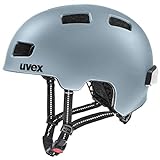 uvex city 4 - leichter City-Helm für Damen und Herren - inkl. LED-Licht - individuelle Größenanpassung - spaceblue matt - 55-58 cm