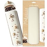 ScrapCooking – Backform für Holzscheite aus Stahl, 28 cm – Antihaftbeschichtung – Backform für Kuchen & Cakes – zylindrische Metallform Weihnachten – für Ofen & Gefrierschrank – Beige – 1293