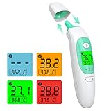 Fieberthermometer Ohr Kontaktloses Stirn- und Ohrthermometer Digitales Medizinisches Temperaturthermometer für Erwachsene Kinder Babys und Objekt mit Hochtemperaturalarm