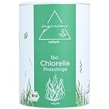 Ingenious Nature Bio-Chlorella-Tabletten, 500 g (1000 Tabletten à 500 mg), Vorrat für 5 Monate, Chlorella-Algen-Tabletten, Bio-Chlorella-Pellets