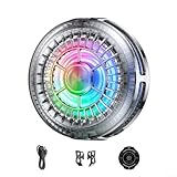 Tragbarer magnetischer Lüfter mit RGB-Licht und Rückenclip für Handys 4 bis 7 5 Zoll, effiziente Temperaturregelung für Gaming und Streaming mit Typ-C-Power