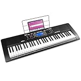 Rhapsody61M Midi Keyboard Piano mit 61 Tasten E-Piano - 600 Sounds, Anschlagdynamik, USB, MP3, Display, Lern-Funktion, Lautsprecher, MIDI, Aux-Anschluss - E Piano Keyboard für Beginner und Profis