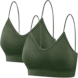 Stretch-BHs für Damen, zwei Sets mit Oberriemen, Brustfaden, Übergröße, Unterwäsche, Sport-BHs, Bügel, T, L