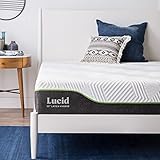 LUCID Hybrid Latex Matratze, H3, 25cm hoch – Taschenfederkernmatratze mit Gel Memory Foam & elastischem Latexschaum – Öko-Tex – Federkernmatratze, 100x200 cm