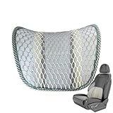 lendenwirbelstütze - Auto Kissen | lendenwirbelkissen Auto | Atmungsaktive ergonomische Stuhlsitzstütze aus Eisseide | Weicheergono Lordosenstütze fürs, stabiles Rückenstützkissen für bequemen Stuhl