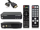 [ Test SEHR GUT *] New DIGITAL S2 3000 HD Senior Digital Sat Receiver + 2. Fernbedienung + Anadol HDMI Kabel, Mini Satellit Receiver, für Satelliten Satellitenschüssel TV Fernseher, mit SCART