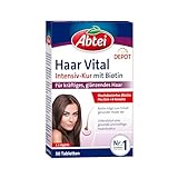 Abtei Haar Vital Intensiv-Kur - Hochdosiertes Biotin, Zink und Vitamin B-Komplex mit Depot-Effekt - für kräftiges, glänzendes Haar - vegan - 30 Tabletten