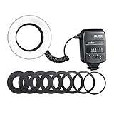 COMETX ML-150II Universal Makro Ring Blitzlicht 11 Stufen Einstellbare Helligkeit GN12 Schnelle Recycling mit 8 Stück Adapter Ringe Austausch für Nikon Sony DSLR Kamera