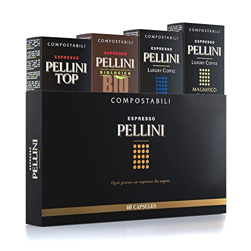 Pellini Caffè, Espresso Gift Box Packung, kompatibel mit Nespresso, 40 Kapseln